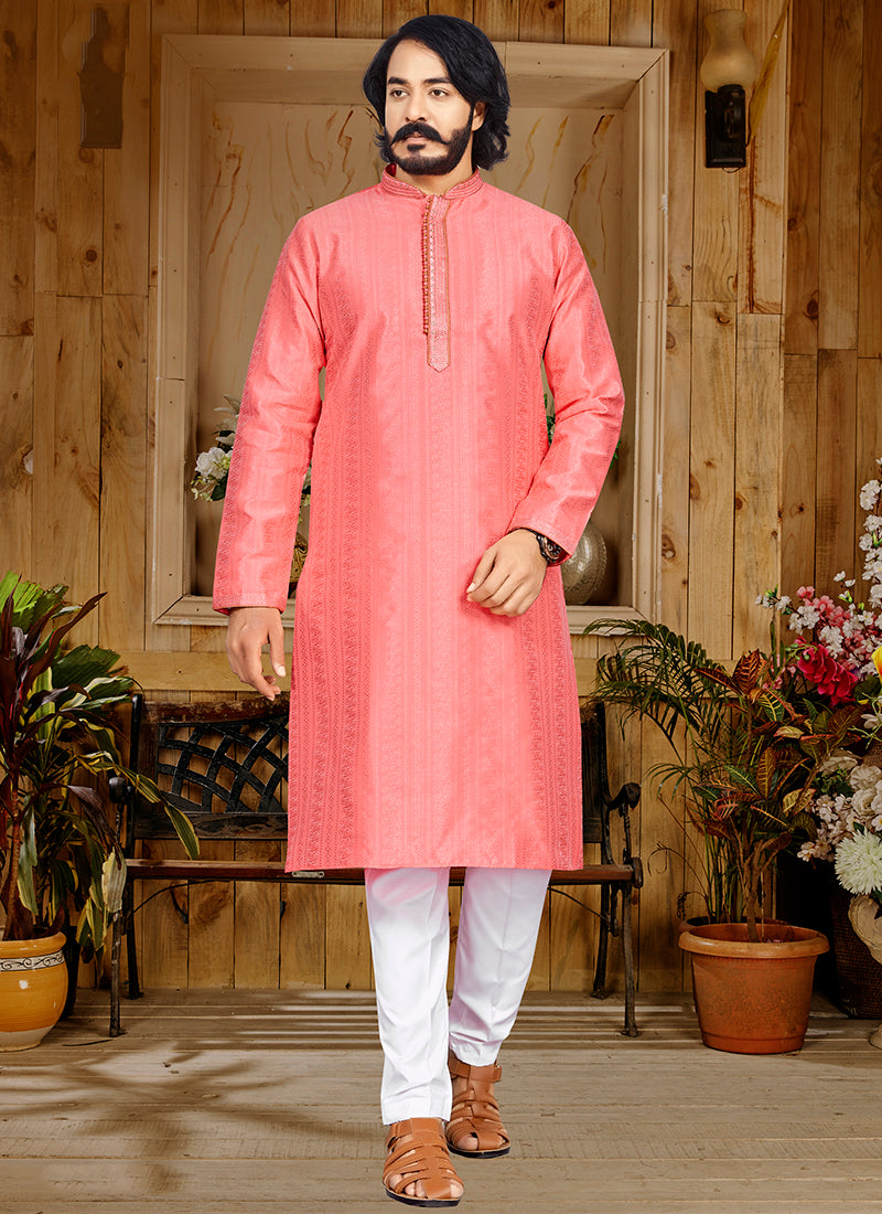 jacquard kurta pajama set