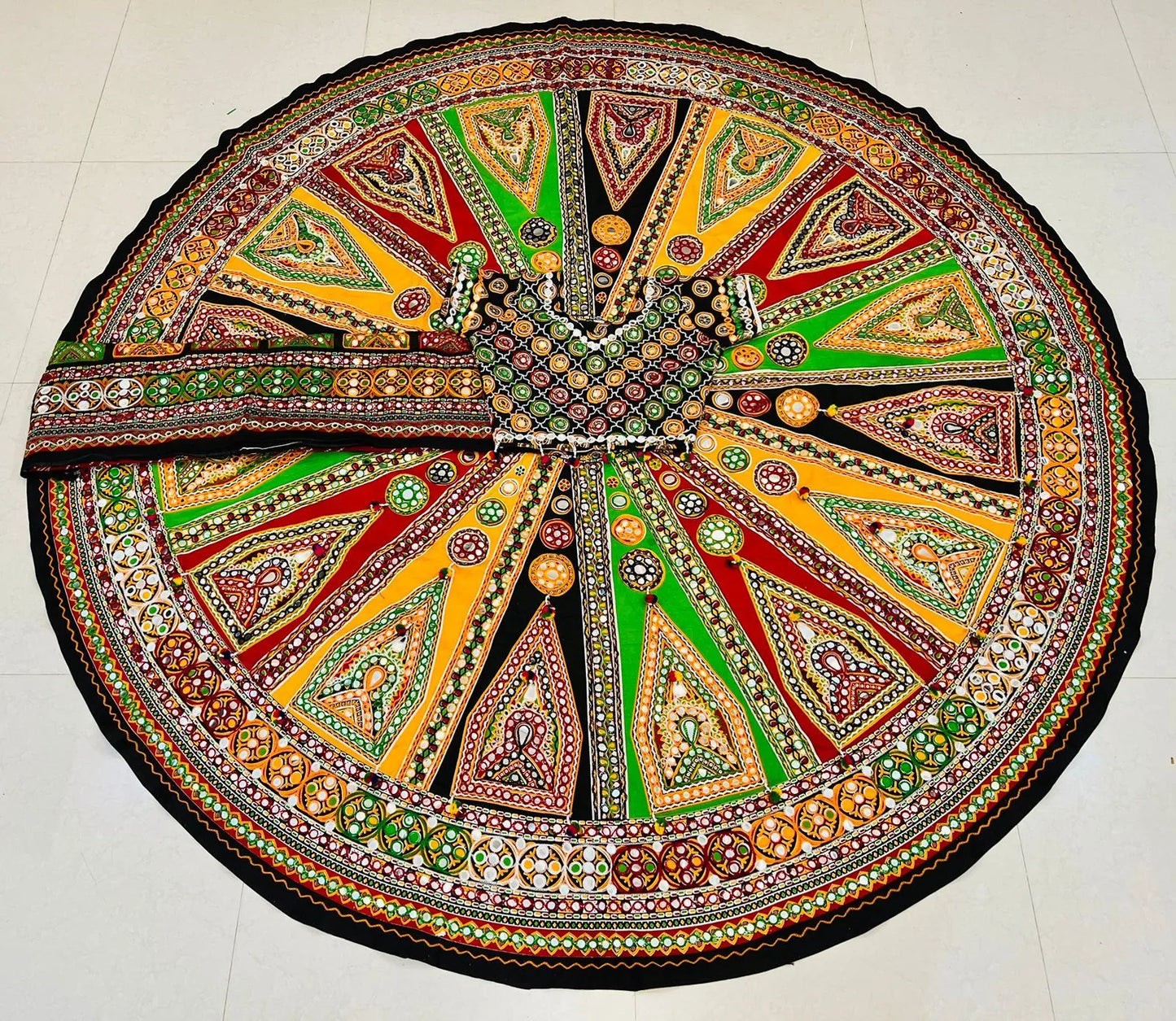 heavy gher garba navratri lehenga